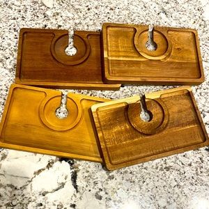 Like New 4 Acacia Wine Trays 🍷